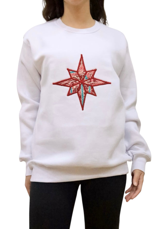 Sweatshirt with old Palestinian embroidery
