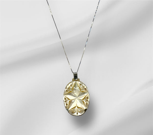 Handmade Bethlehem mother of pearl star necklace