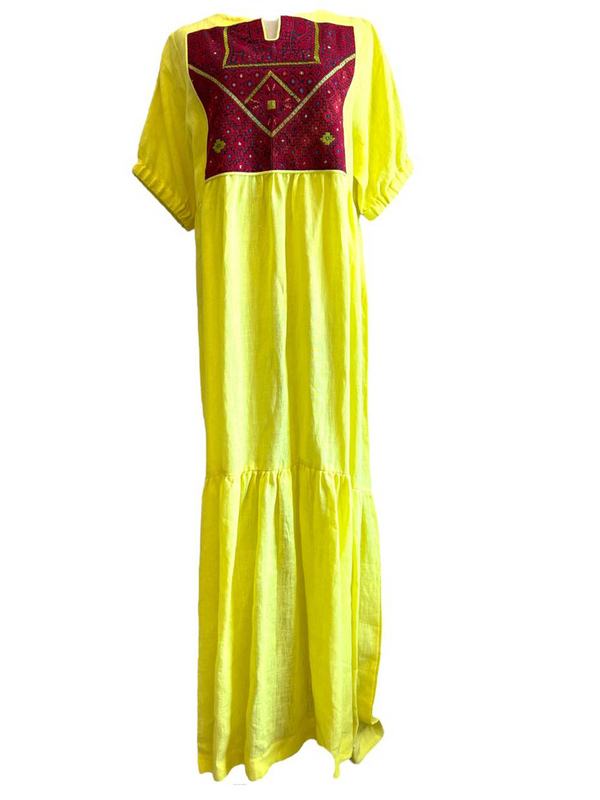 Kitten Yellow with Old Ramallah Chest  Panel 1970's