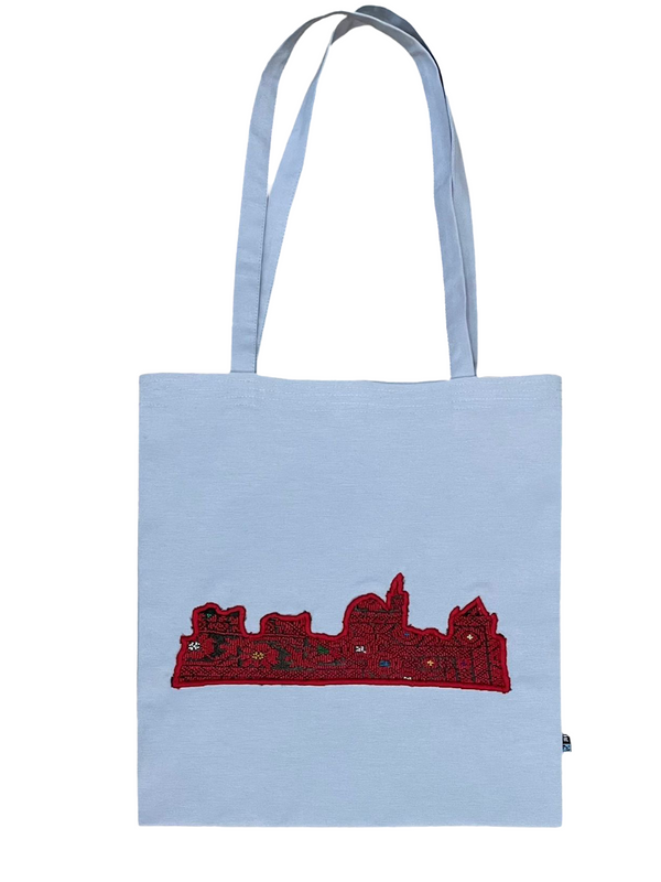 Jerusalem Tote Bag with Old Palestinian Embroidery