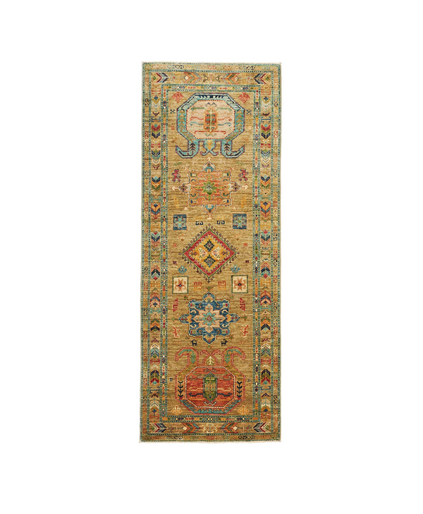 Ushak Afghan Runner Fine Wool Rug