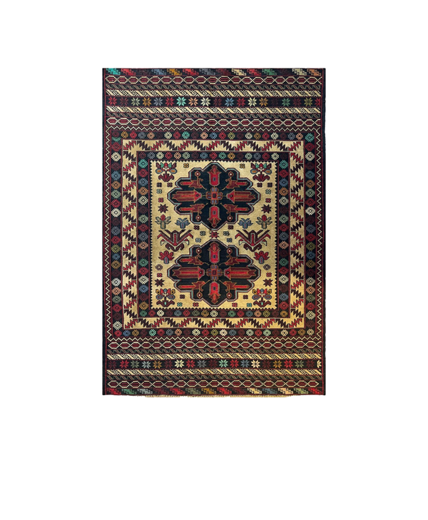 Afghan Wool Sumak Rug