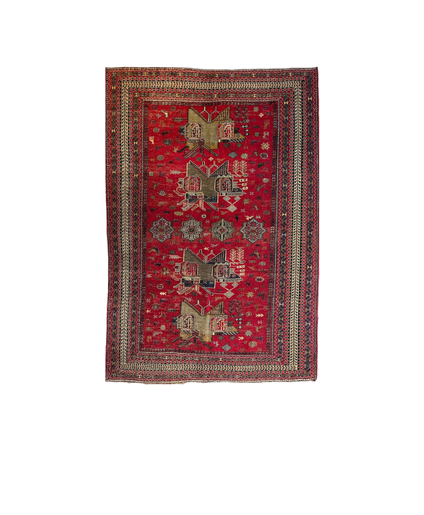 Afghan Wool Sumak Antique Rug