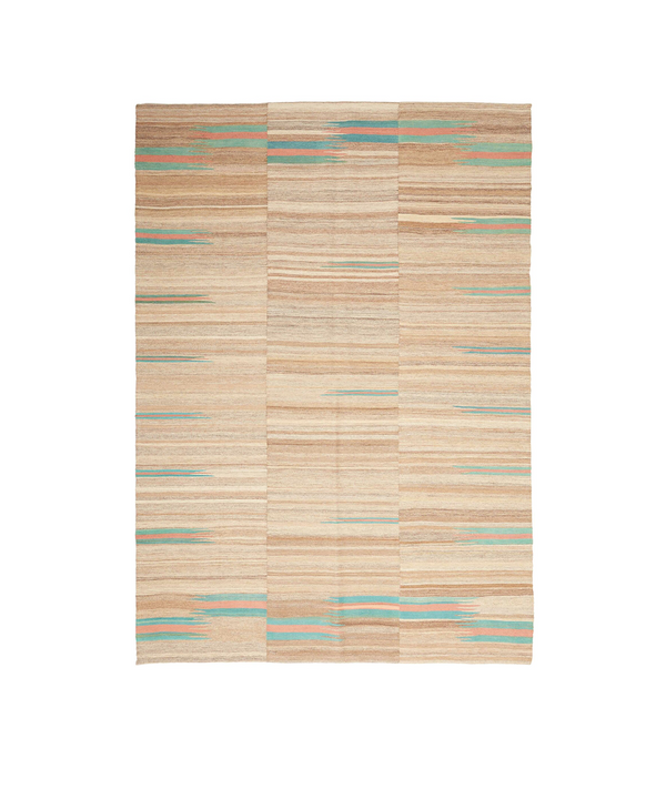 Persian Unique Beige Fine Wool Kilim