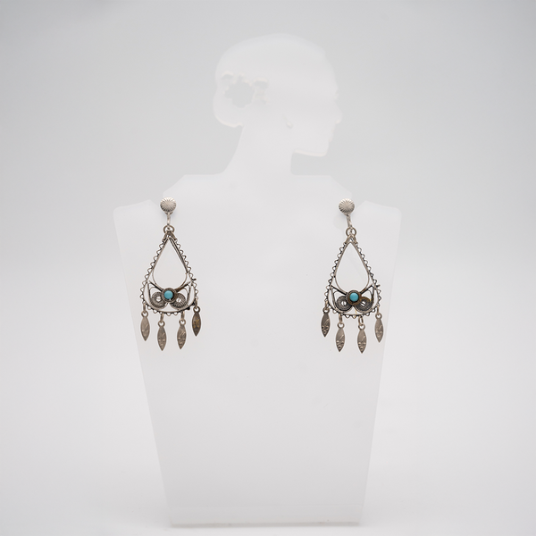 Silver Filigree with Turquoise Stone