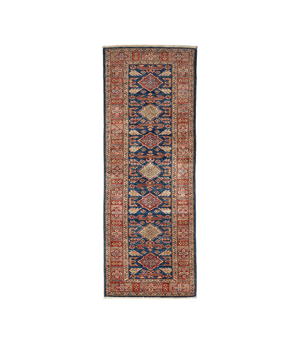 Kazak Fine Wool Afghan Runner