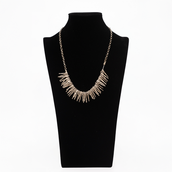 Old Palestinian silver sheria شعريه necklace