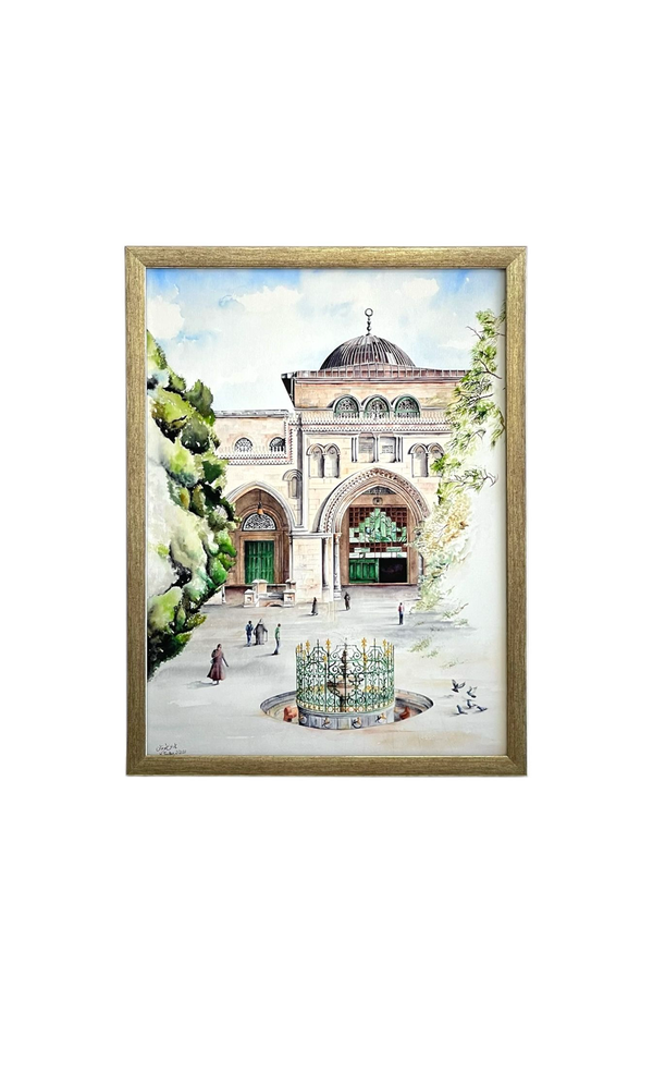 Original Print on Canvas By Nadine Touqan Framed