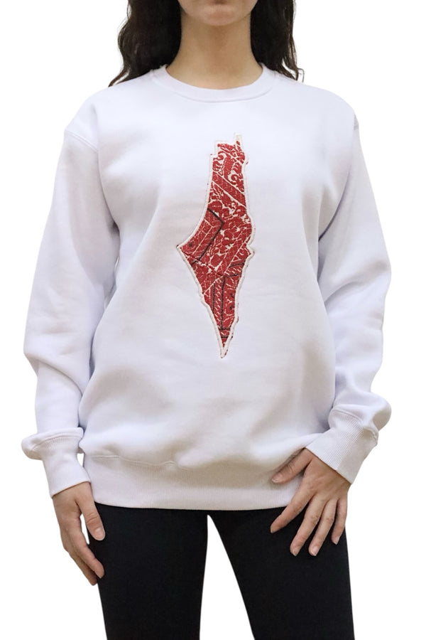 Sweatshirt with old Palestinian embroidery