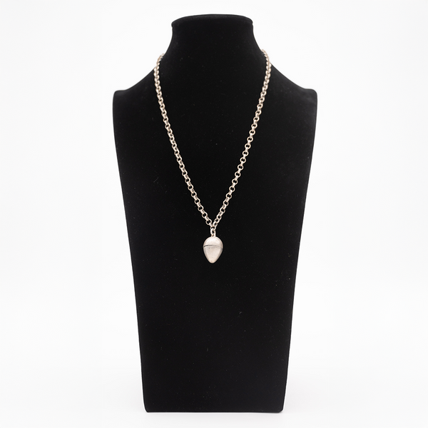 Palestinian Bethlehem almond silver necklace