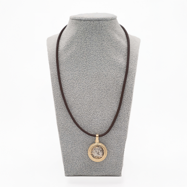 Ancient Roman Coin 18K gold necklace