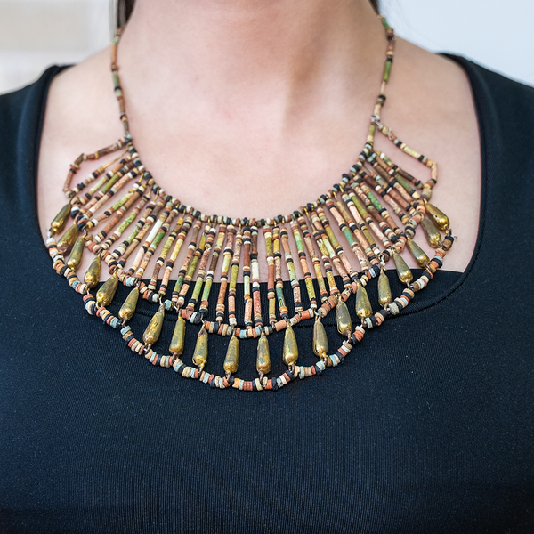 Handmade jade African necklace