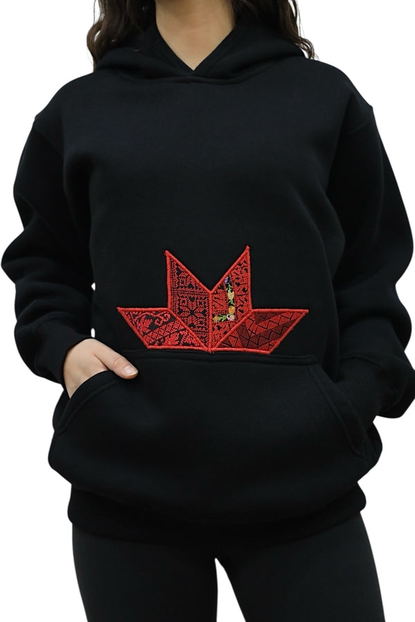 hoodie with old Palestinian embroidery