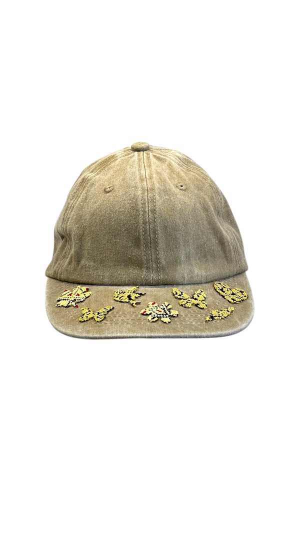 Beige cap with old Palestinian embroidery