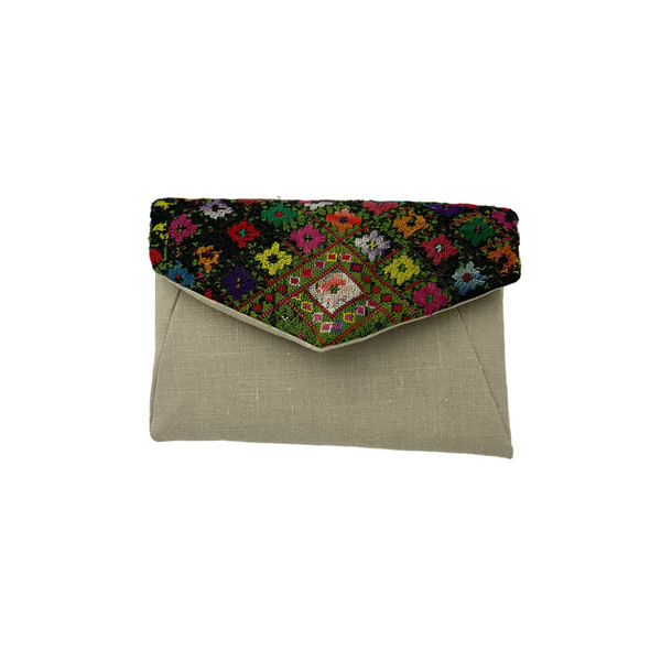 Envelope clutch 1960's Embroidery