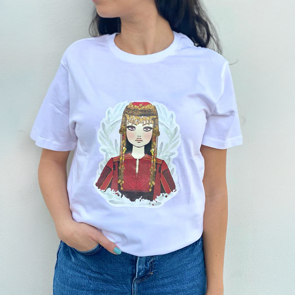 White T-shirt (Athwabuna) Hebron dress