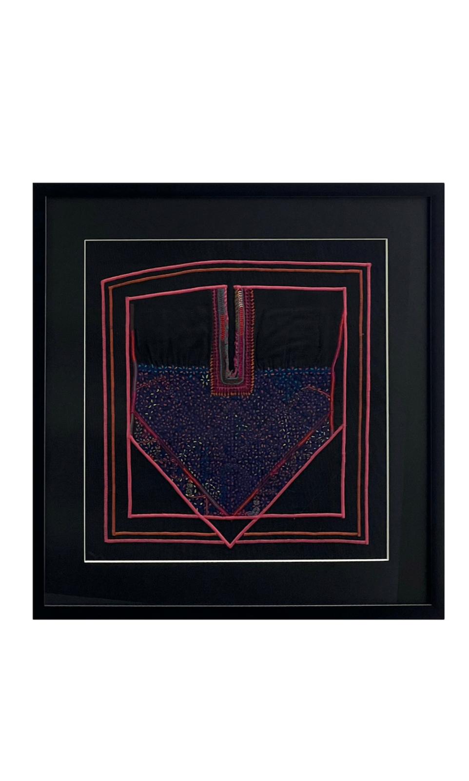 Framed Chest Panel Signature Design Na'anaa Village 1940's – Jeel Design
