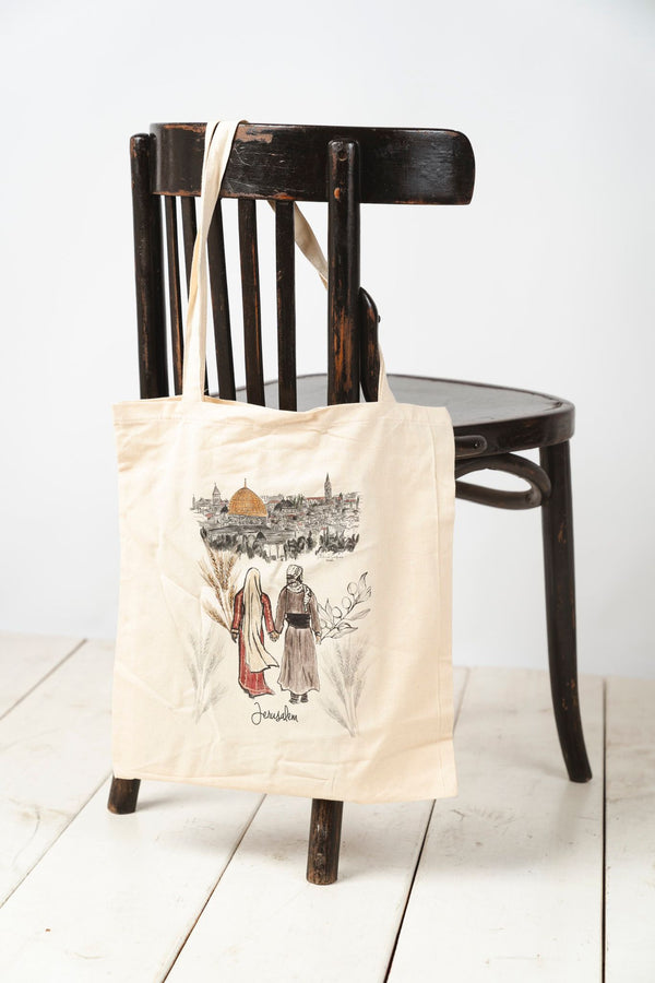 Walking to Jerusalem Totebag