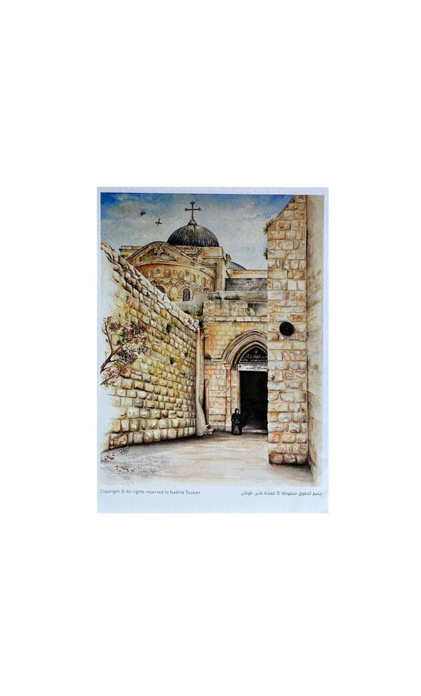 Jerusalem Pier Vignal Print hand Coloured