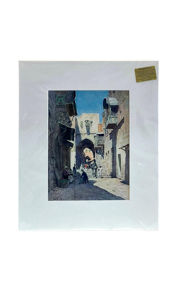 Jerusalem Pier Vignal Print hand Coloured