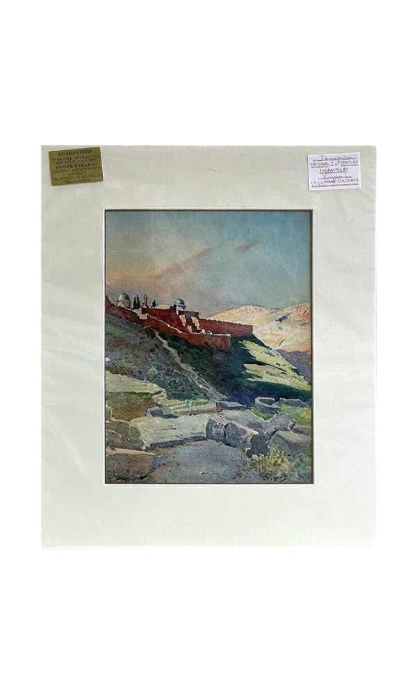 Jerusalem Pier Vignal Print hand Coloured