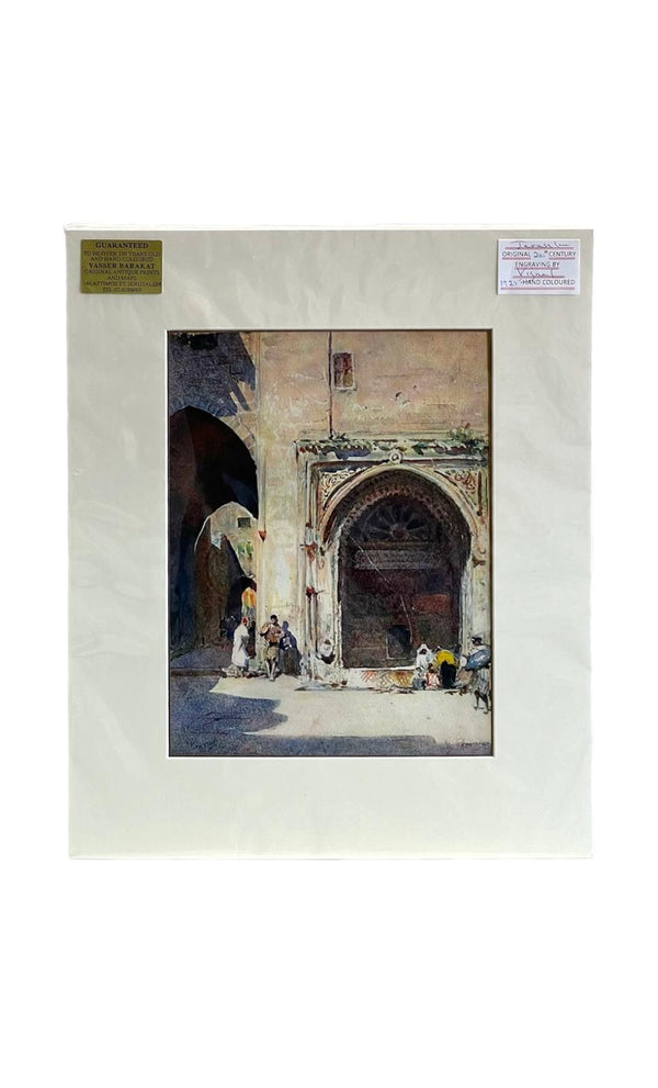 Jerusalem Pier Vignal Print hand Coloured