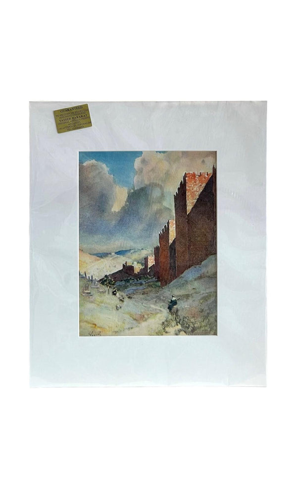 Jerusalem Pier Vignal Print hand Coloured