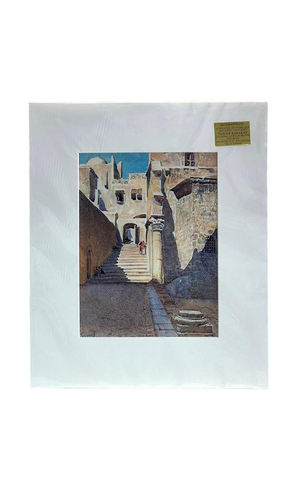 Jerusalem Pier Vignal Print hand Coloured