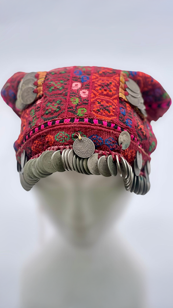 Antique Palestinian Wedding Headdress From Ramallah