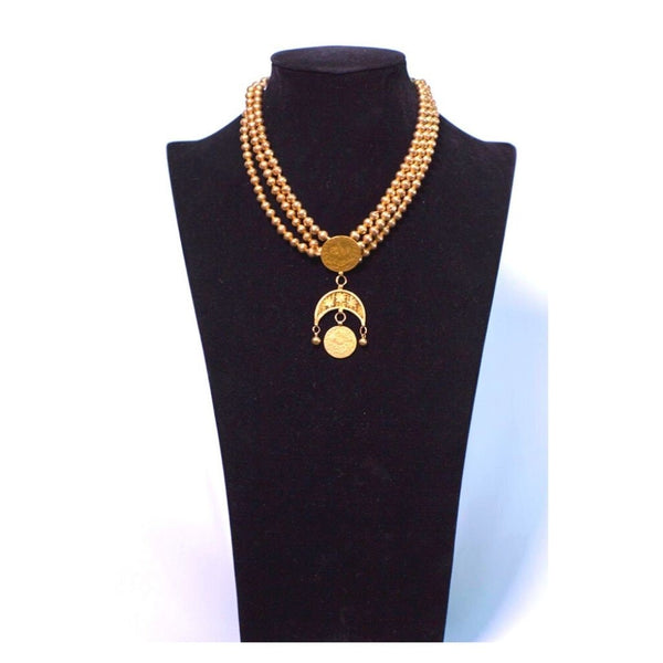 Unique Old Palestinian Bedouin 100% Gold Necklace